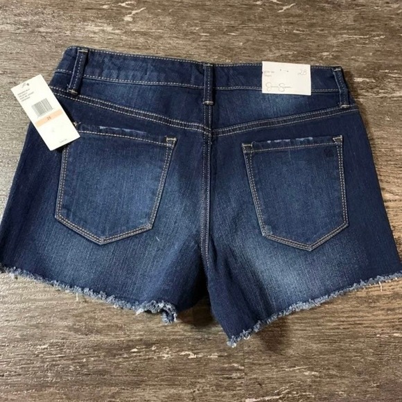 Y2K Style Jessica Simpson Cutoff Jean Shorts Dark Wash Size 28 Denim Shorts NWT - Picture 2 of 3